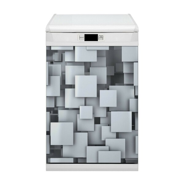 Capa magnética para máquina de lavar louça Blocos cinzas