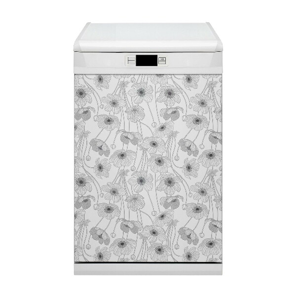 Capa magnética para máquina de lavar louça Papoulas