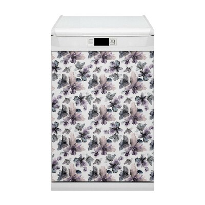 Painel magnético para máquina de lavar louça Flores escuras