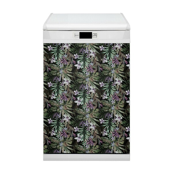 Painel magnético para máquina de lavar louça Flores de palmeira