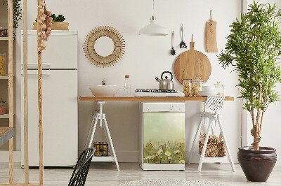 Capa magnética para máquina de lavar louça Flores silvestres