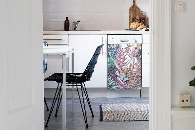 Painel magnético para máquina de lavar louça Flores e borboletas