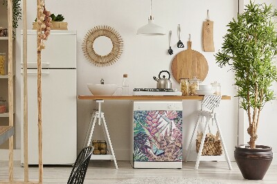 Painel magnético para máquina de lavar louça Flores e borboletas