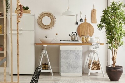 Capa magnética para máquina de lavar louça Textura de concreto branco