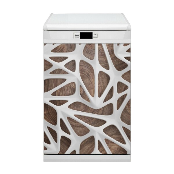 Capa magnética para máquina de lavar louça Abstração de madeira