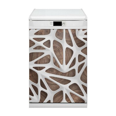 Capa magnética para máquina de lavar louça Abstração de madeira