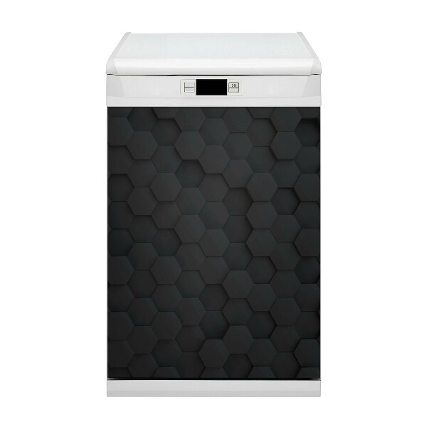 Painel magnético para máquina de lavar louça Padrão de hexágono preto