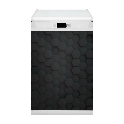Painel magnético para máquina de lavar louça Padrão de hexágono preto