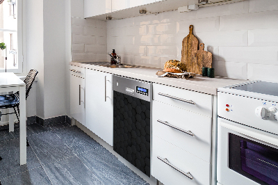 Painel magnético para máquina de lavar louça Padrão de hexágono preto