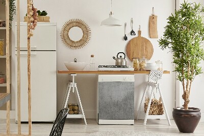 Capa magnética para máquina de lavar louça Tema Concreto Cinza