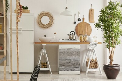 Painel magnético para máquina de lavar louça Madeira cinza