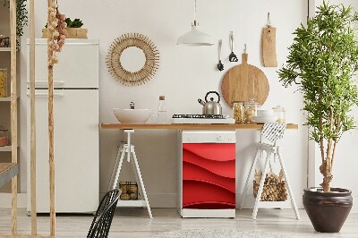 Painel magnético para máquina de lavar louça Textura vermelha