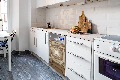 Capa magnética para máquina de lavar louça Madeira abstrata