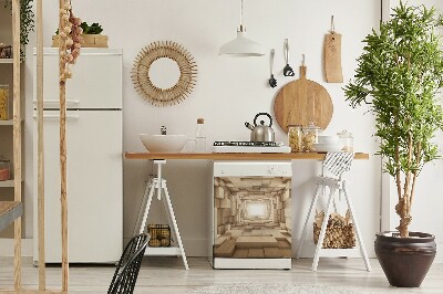 Capa magnética para máquina de lavar louça Madeira abstrata