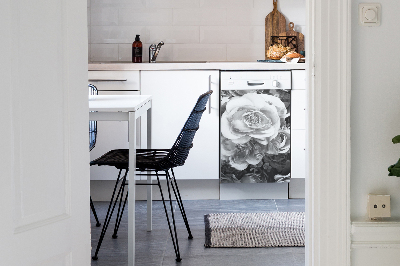 Capa magnética para máquina de lavar louça Rosas retrô