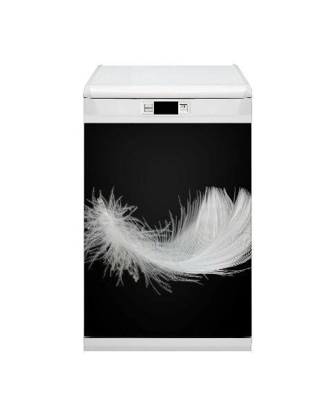 Painel magnético para máquina de lavar louça Pena branca