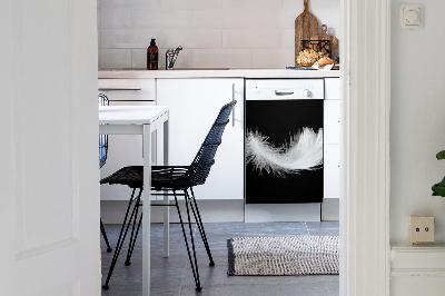 Painel magnético para máquina de lavar louça Pena branca