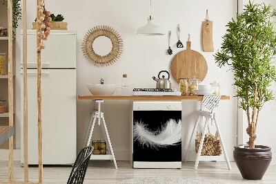 Painel magnético para máquina de lavar louça Pena branca