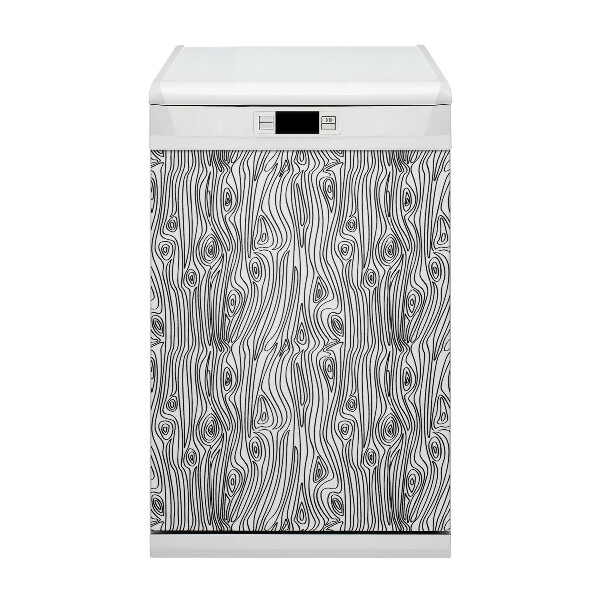 Capa magnética para máquina de lavar louça Imitação de madeira