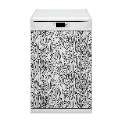 Capa magnética para máquina de lavar louça Imitação de madeira