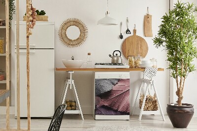 Painel magnético para máquina de lavar louça Folhas coloridas