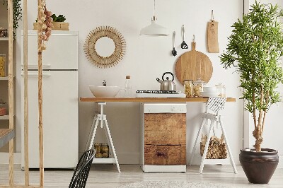 Capa magnética para máquina de lavar louça Madeira abstrata