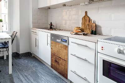 Capa magnética para máquina de lavar louça Madeira abstrata