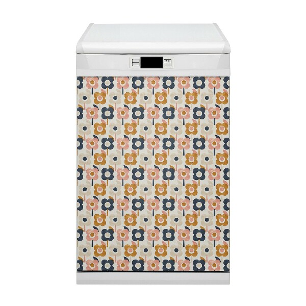 Painel magnético para máquina de lavar louça Flores