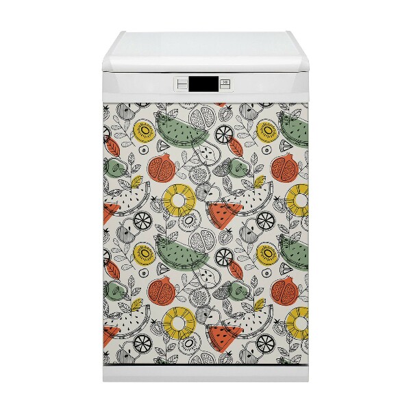 Painel magnético para máquina de lavar louça Contornos de frutas