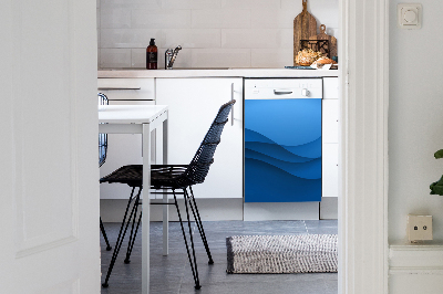 Capa magnética para máquina de lavar louça Passagem azul