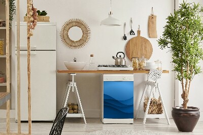 Capa magnética para máquina de lavar louça Passagem azul