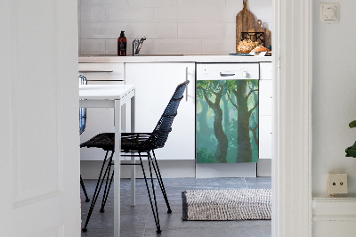 Capa magnética para máquina de lavar louça Floresta escura