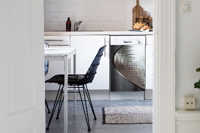 Painel magnético para máquina de lavar louça Prata abstrata