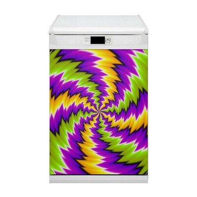 Capa magnética para máquina de lavar louça Vórtice abstrato