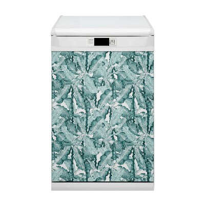 Painel magnético para máquina de lavar louça Folhas de bananeira