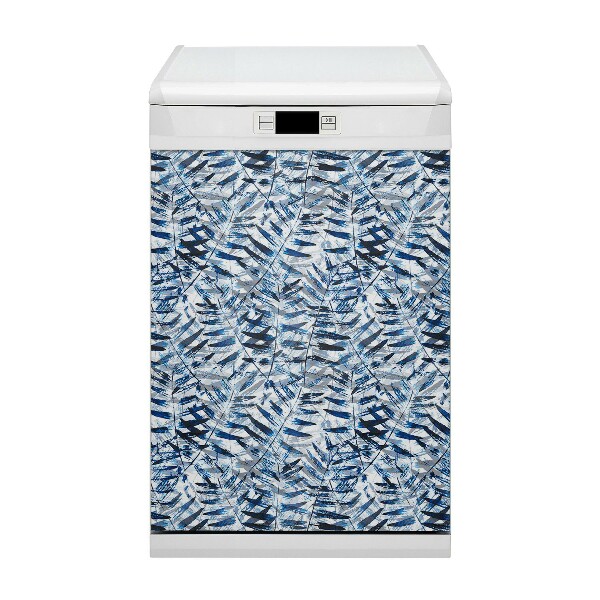 Capa magnética para máquina de lavar louça Folhas tropicais