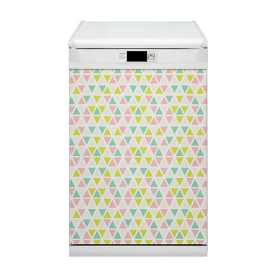 Painel magnético para máquina de lavar louça Triângulos coloridos