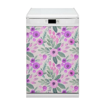 Painel magnético para máquina de lavar louça Padrão floral