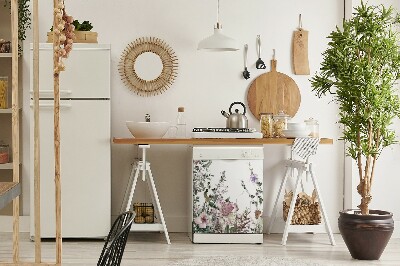 Capa magnética para máquina de lavar louça Jardim pastel