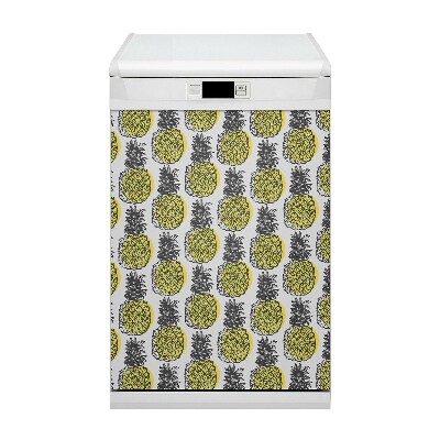 Painel magnético para máquina de lavar louça Padrão de abacaxi