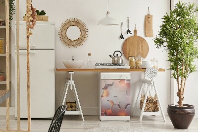 Capa magnética para máquina de lavar louça Abstração hexa