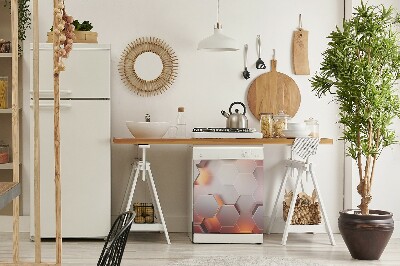 Capa magnética para máquina de lavar louça Abstração hexa