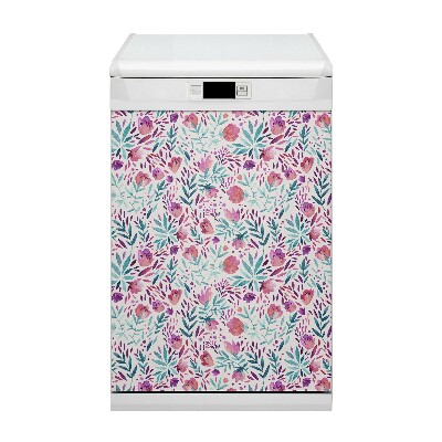 Painel magnético para máquina de lavar louça Papoulas vintage