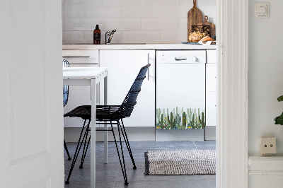 Capa magnética para máquina de lavar louça Cactos florescendo