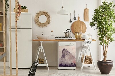 Painel magnético para máquina de lavar louça Uma montanha na floresta