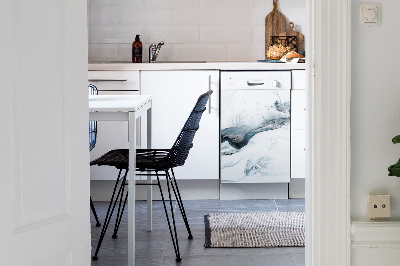 Capa magnética para máquina de lavar louça Abstração de inverno