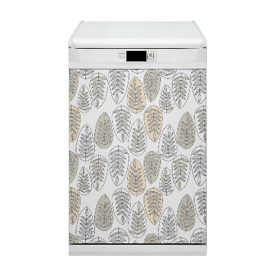 Capa magnética para máquina de lavar louça Folhas gráficas