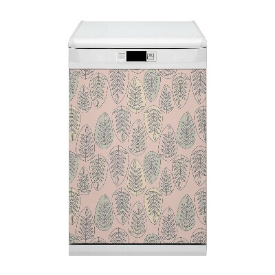 Painel magnético para máquina de lavar louça Folhas coloridas