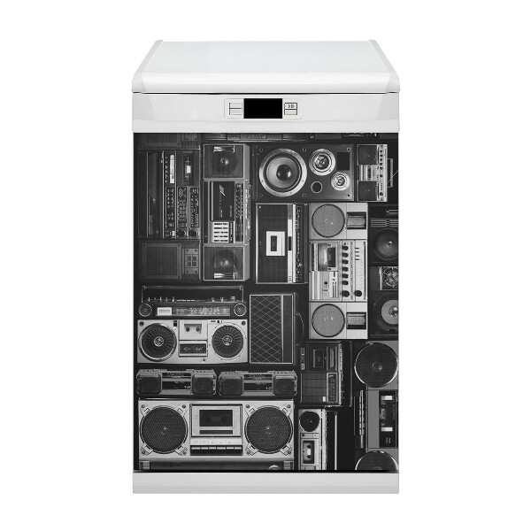 Painel magnético para máquina de lavar louça Velho aparelho de som