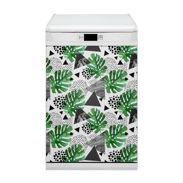 Painel magnético para máquina de lavar louça Selva abstrata